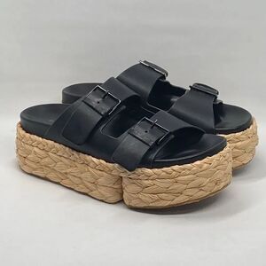 Clergerie Qiana2 Leather Espadrille Sandals size 37